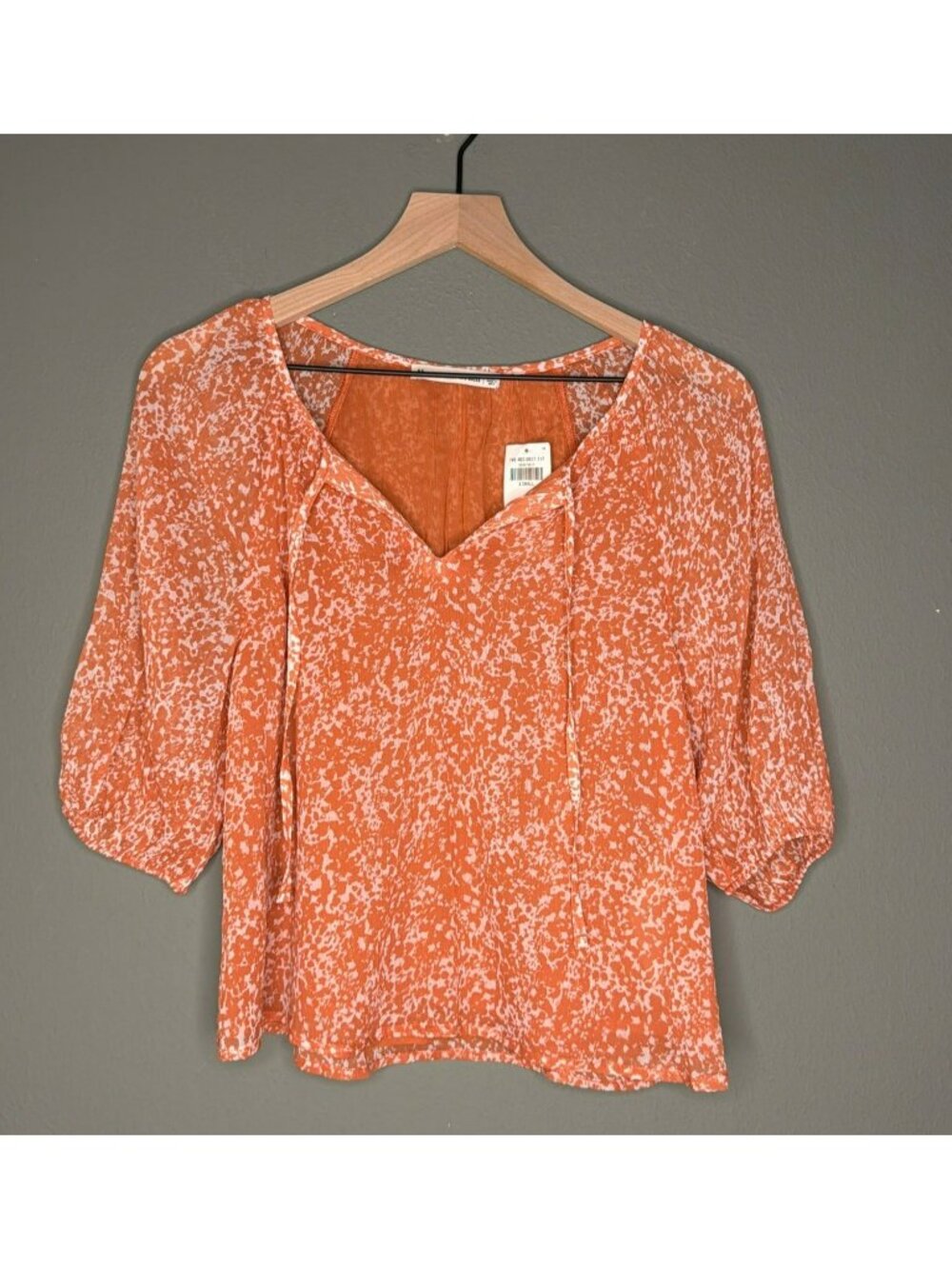 Abercrombie and Fitch XS Crop Loose Puff Sleeve Boho Blouse